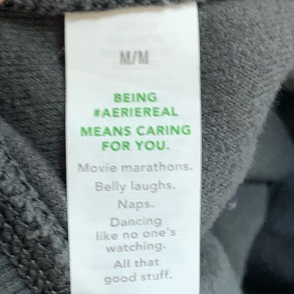 AERIE Women’s Sherpa Fleece Corset Joggers Gray Size Medium - Picture 10 of 12